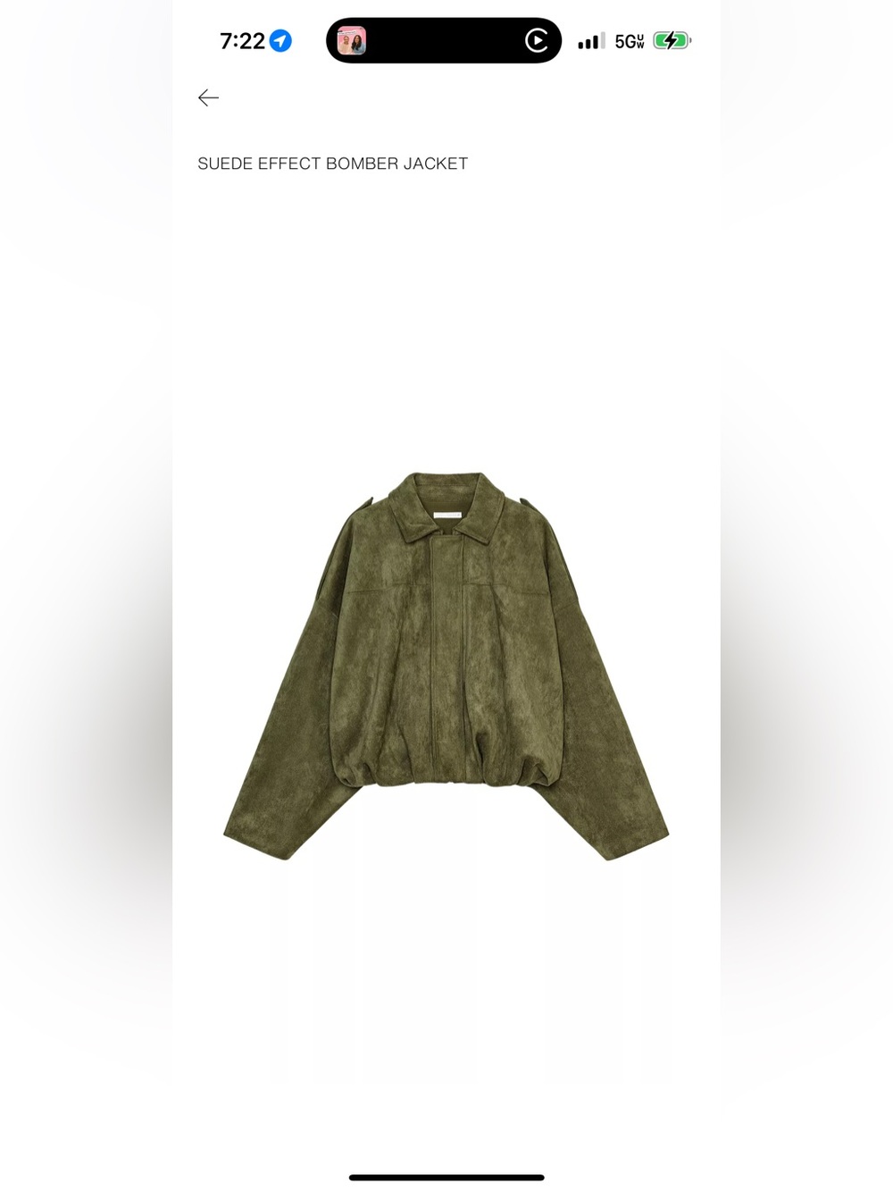 Zara Suede Bomber Jacket